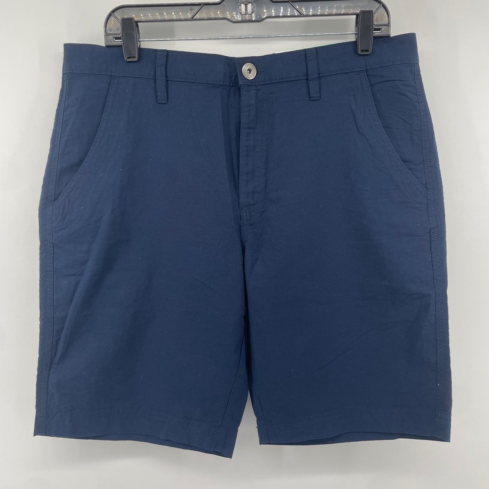 INC International Concepts Shorts Mens 34 Navy Blue Flat Front Regular Fit NWT